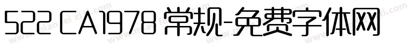 522 CA1978 常规字体转换